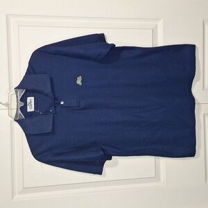 Garan pique polo - short sleeve - navy blue - L